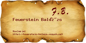 Feuerstein Balázs névjegykártya