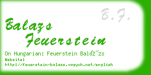 balazs feuerstein business card